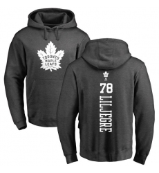 NHL Adidas Toronto Maple Leafs #78 Timothy Liljegren Charcoal One Color Backer Pullover Hoodie