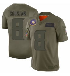 Women's Minnesota Vikings #8 Kirk Cousins Limited Camo 2019 Salute to Service Football Jersey