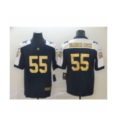 Men's Dallas Cowboys #55 Leighton Vander Esch Navy Blue gold Vapor Untouchable Limited Player Football Jersey