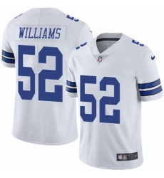 Men's Nike Dallas Cowboys #52 Connor Williams White Vapor Untouchable Limited Player NFL Jersey