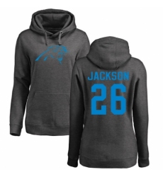 NFL Women's Nike Carolina Panthers #26 Donte Jackson Ash One Color Pullover Hoodie