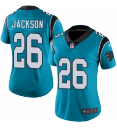 Women's Nike Carolina Panthers #26 Donte Jackson Limited Blue Rush Vapor Untouchable NFL Jersey