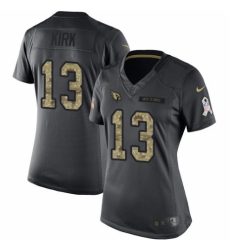 Women's Nike Arizona Cardinals #13 Christian Kirk Limited Black 2016 Salute to Service NFL Jersey