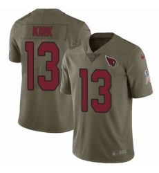 Youth Nike Arizona Cardinals #13 Christian Kirk Limited Olive 2017 Salute to Service NFL Jersey