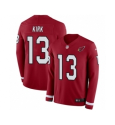Youth Nike Arizona Cardinals #13 Christian Kirk Limited Red Therma Long Sleeve NFL Jersey