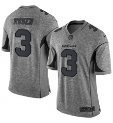 Men's Nike Arizona Cardinals #3 Josh Rosen Limited Gray Gridiron NFL Jersey