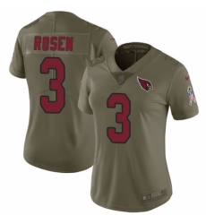 Women's Nike Arizona Cardinals #3 Josh Rosen Limited Olive 2017 Salute to Service NFL Jersey