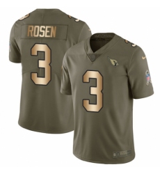 Youth Nike Arizona Cardinals #3 Josh Rosen Limited Olive/Gold 2017 Salute to Service NFL Jersey