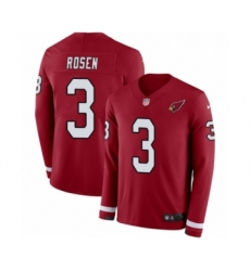 Youth Nike Arizona Cardinals #3 Josh Rosen Limited Red Therma Long Sleeve NFL Jersey