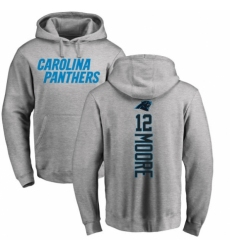 NFL Nike Carolina Panthers #12 D.J. Moore Ash Backer Pullover Hoodie