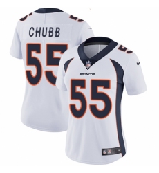 Women's Nike Denver Broncos #55 Bradley Chubb White Vapor Untouchable Limited Player NFL Jersey