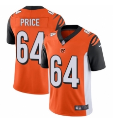 Youth Nike Cincinnati Bengals #64 Billy Price Orange Alternate Vapor Untouchable Limited Player NFL Jersey