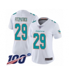 Women's Nike Miami Dolphins #29 Minkah Fitzpatrick White Vapor Untouchable Limited Player 100th Season NFL Jersey