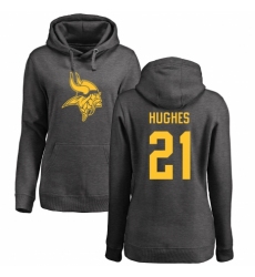 NFL Women's Nike Minnesota Vikings #21 Mike Hughes Ash One Color Pullover Hoodie
