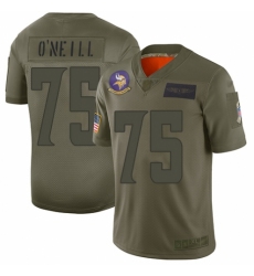 Women's Minnesota Vikings #75 Brian O'Neill Limited Camo 2019 Salute to Service Football Jersey