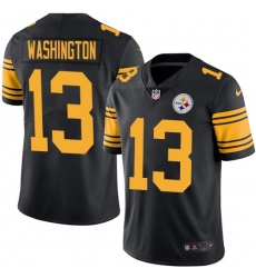 Men's Nike Pittsburgh Steelers #13 James Washington Limited Black Rush Vapor Untouchable NFL Jersey