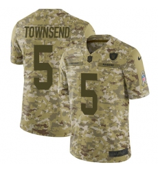 Youth Nike Oakland Raiders #5 Johnny Townsend Limited Camo 2018 Salute to Service NFL Jersey