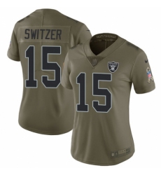 Women's Nike Oakland Raiders #15 Ryan Switzer Limited Olive 2017 Salute to Service NFL Jersey