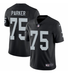 Men's Nike Oakland Raiders #75 Brandon Parker Black Team Color Vapor Untouchable Limited Player NFL Jersey