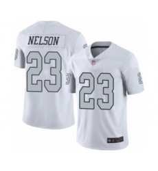 Youth Oakland Raiders #23 Nick Nelson Limited White Rush Vapor Untouchable Football Jersey