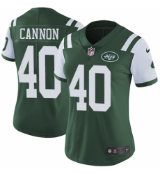Women's Nike New York Jets #40 Trenton Cannon Green Team Color Vapor Untouchable Limited Player NFL Jersey