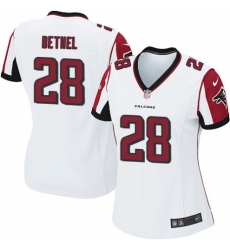 Women's Nike Atlanta Falcons #28 Justin Bethel Game White NFL Jersey