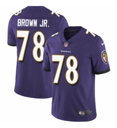 Men's Nike Baltimore Ravens #78 Orlando Brown Jr. Purple Team Color Vapor Untouchable Limited Player NFL Jersey