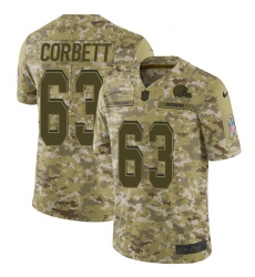 Youth Nike Cleveland Browns #63 Austin Corbett Limited Camo 2018 Salute to Service NFL Jersey