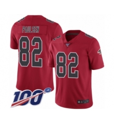 Men's Atlanta Falcons #82 Logan Paulsen Limited Red Rush Vapor Untouchable 100th Season Football Jersey