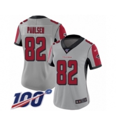 Women's Atlanta Falcons #82 Logan Paulsen Limited Silver Inverted Legend 100th Season Football Jersey