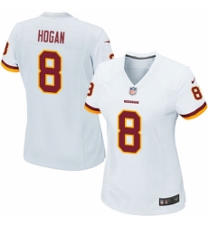 Women's Nike Washington Redskins #8 Kevin Hogan Game White NFL Jersey