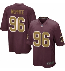 Men's Nike Washington Redskins #96 Pernell McPhee Game Burgundy Red Gold Number Alternate 80TH Anniversary NFL Jersey