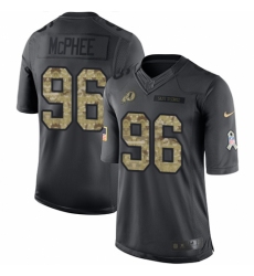 Youth Nike Washington Redskins #96 Pernell McPhee Limited Black 2016 Salute to Service NFL Jersey