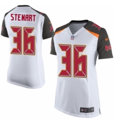 Women's Nike Tampa Bay Buccaneers #36 M.J. Stewart Game White NFL Jersey