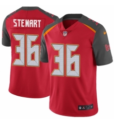 Youth Nike Tampa Bay Buccaneers #36 M.J. Stewart Red Team Color Vapor Untouchable Elite Player NFL Jersey