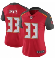 Women's Nike Tampa Bay Buccaneers #33 Carlton Davis Red Team Color Vapor Untouchable Elite Player NFL Jersey