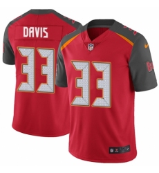 Youth Nike Tampa Bay Buccaneers #33 Carlton Davis Red Team Color Vapor Untouchable Elite Player NFL Jersey