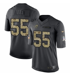 Men's Nike Los Angeles Rams #55 Brian Allen Limited Black 2016 Salute to Service NFL Jersey