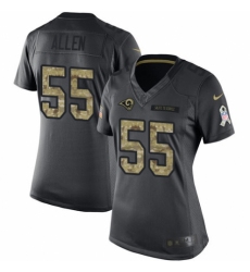 Women's Nike Los Angeles Rams #55 Brian Allen Limited Black 2016 Salute to Service NFL Jersey