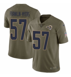 Men's Nike Los Angeles Rams #57 John Franklin-Myers Limited Olive 2017 Salute to Service NFL Jersey