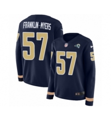 Women's Nike Los Angeles Rams #57 John Franklin-Myers Limited Navy Blue Therma Long Sleeve NFL Jersey