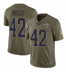 Youth Nike Los Angeles Rams #42 John Kelly Limited Olive 2017 Salute to Service NFL Jersey