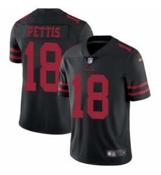 Men's Nike San Francisco 49ers #18 Dante Pettis Black Vapor Untouchable Limited Player NFL Jersey