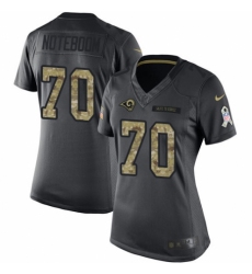 Women's Nike Los Angeles Rams #70 Joseph Noteboom Limited Black 2016 Salute to Service NFL Jersey
