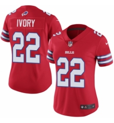 Women's Nike Buffalo Bills #22 Chris Ivory Limited Red Rush Vapor Untouchable NFL Jersey