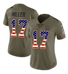 Women's Nike Chicago Bears #17 Anthony Miller Limited Olive/USA Flag 2017 Salute to Service NFL Jersey