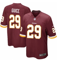 Men's Nike Washington Redskins #29 Derrius Guice Game Burgundy Red Team Color NFL Jersey