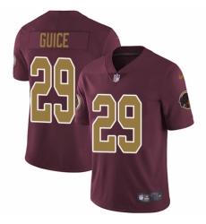 Youth Nike Washington Redskins #29 Derrius Guice Burgundy Red/Gold Number Alternate 80TH Anniversary Vapor Untouchable Limited Player NFL Jersey