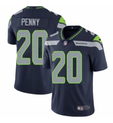 Men's Nike Seattle Seahawks #20 Rashaad Penny Navy Blue Team Color Vapor Untouchable Limited Player NFL Jersey