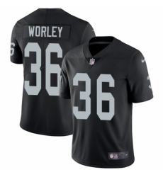 Men's Nike Oakland Raiders #36 Daryl Worley Black Team Color Vapor Untouchable Limited Player NFL Jersey